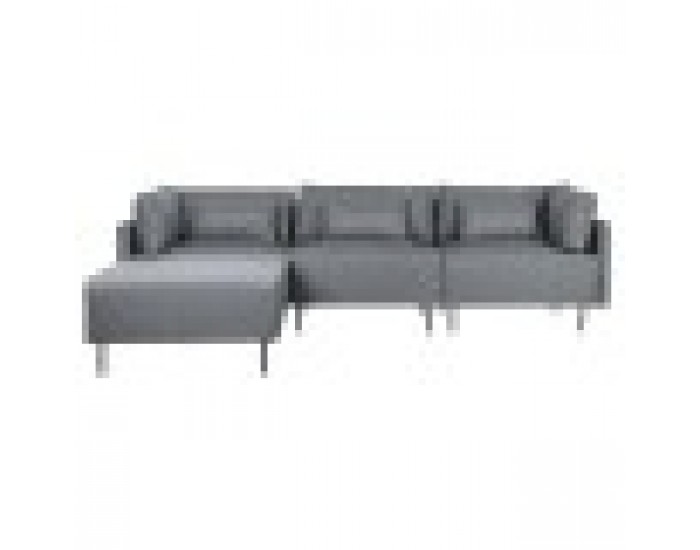 Канапе-шезлонг DKD Home Decor Сив Метал Модерен 276 x 152,5 x 84 cm
