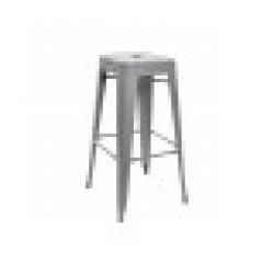 Табуретка DKD Home Decor 43 x 43 x 76 cm Сив Метал - Taburete