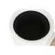 Табуретка Home ESPRIT Бял полиестер каучук Дървен MDF 48 x 48 x 43 cm