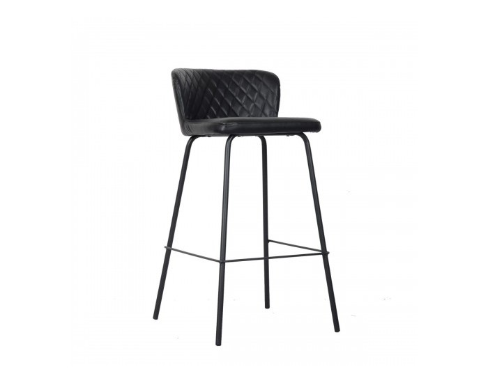 Табуретка DKD Home Decor Черен Метал PU (40 x 42,5 x 81,5 cm)