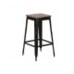 Табуретка Home ESPRIT Кафяв Черен Дървен Метал 34 x 33 x 77 cm - Home esprit