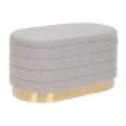 Табуретка DKD Home Decor Златен Светло сив Метал 80 x 41 x 40 cm - Taburete