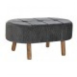 Табуретка DKD Home Decor Сив Естествен Тъмно сив Дървен 80 x 46 x 38 cm - Taburete
