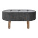 Табуретка DKD Home Decor Сив Естествен Тъмно сив Дървен 80 x 46 x 38 cm
