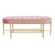 Табуретка DKD Home Decor 100 x 35 x 40 cm Розов Златен Метал