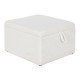 Табуретка Home ESPRIT Бял полиестер Дървен MDF 60 x 60 x 36 cm