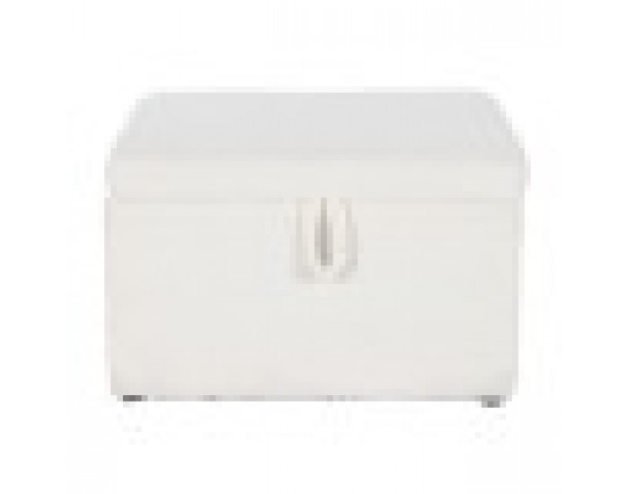 Табуретка Home ESPRIT Бял полиестер Дървен MDF 60 x 60 x 36 cm