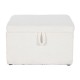Табуретка Home ESPRIT Бял полиестер Дървен MDF 60 x 60 x 36 cm