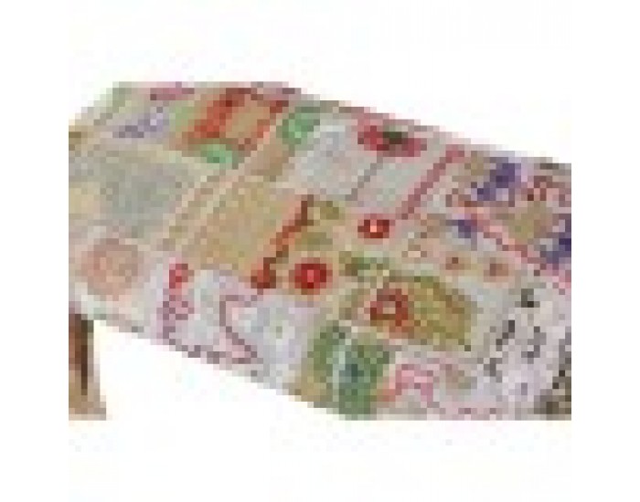 Табуретка DKD Home Decor Слон полиестер Многоцветен Дърво манго (65 x 31,7 x 38 cm)