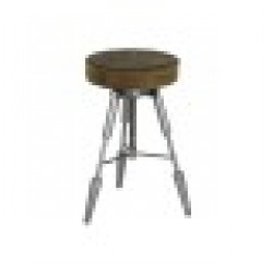Табуретка Home ESPRIT Кафяв Сребрист Кожа Метал 39 x 39 x 57 cm - Home esprit