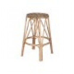 Табуретка Home ESPRIT Естествен плетена ракита 50 X 50 X 86 cm - Home esprit