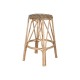 Табуретка Home ESPRIT Естествен плетена ракита 50 X 50 X 86 cm