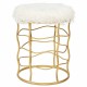 Табуретка Alexandra House Living Злато Метал Гъба Дървен MDF Състав 36 x 46 x 36 cm