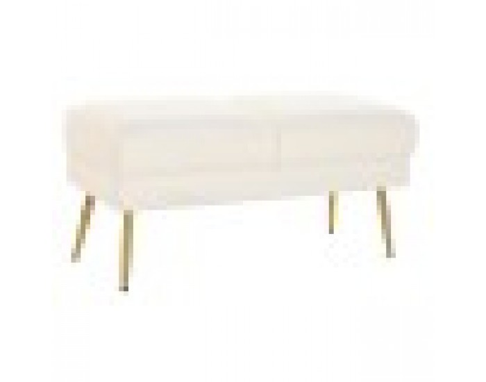 Табуретка DKD Home Decor 106 x 45 x 50 cm Златен Метал Бял
