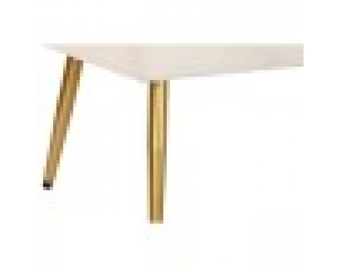 Табуретка DKD Home Decor 106 x 45 x 50 cm Златен Метал Бял