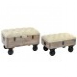 Табуретка DKD Home Decor Кафяв (82 x 42 x 50 cm) (2 pcs) - Taburete