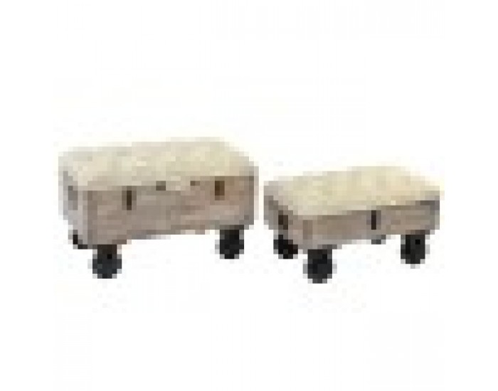Табуретка DKD Home Decor Кафяв (82 x 42 x 50 cm) (2 pcs)