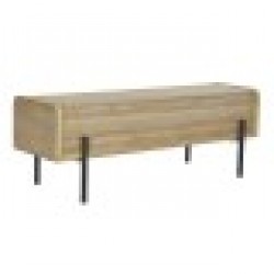 Табуретка DKD Home Decor Естествен Дървен Метал 120 x 40 x 43 cm - Taburete
