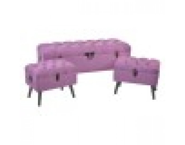 Табуретка DKD Home Decor полиестер Метал Дървен MDF (3 pcs)