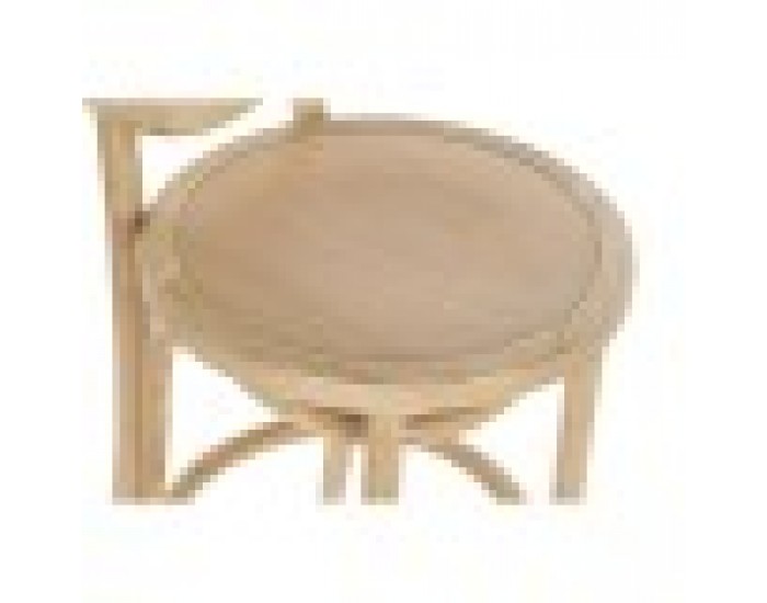 Табуретка DKD Home Decor Светло кафяв Pатан Бряст (43 x 43 x 108 cm)