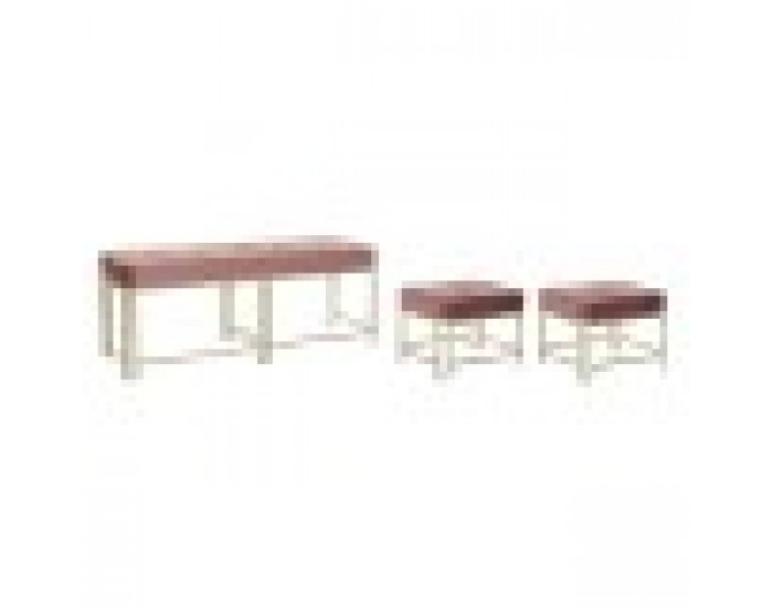 Табуретка DKD Home Decor Розов Метал Кадифе (120 x 40 x 46 cm)