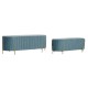 Табуретка DKD Home Decor Син (123 x 50 x 45 cm) (105 x 39 x 37 cm) (2 pcs)