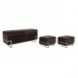 Табуретка DKD Home Decor Златен Кафяв (120 x 42 x 48 cm) (3 pcs) - Taburete