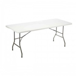 Помощна маса Бял Метал полиетилен 183 x 76 x 74 cm - Seturi mese și scaune