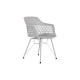 Трапезен стол DKD Home Decor Метал Светло сив полипропилен (57 x 57 x 80,5 cm)