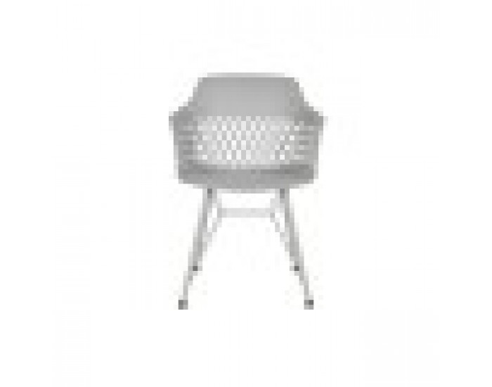 Трапезен стол DKD Home Decor Метал Светло сив полипропилен (57 x 57 x 80,5 cm)
