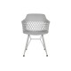 Трапезен стол DKD Home Decor Метал Светло сив полипропилен (57 x 57 x 80,5 cm)