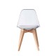Трапезен стол DKD Home Decor, Сив, Дървен, Поликарбонат, 54 x 47 x 81 cm