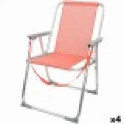 подплатен къмпинг стол Aktive Flamingo Корал 44 x 76 x 45 cm (4 броя) - Aktive