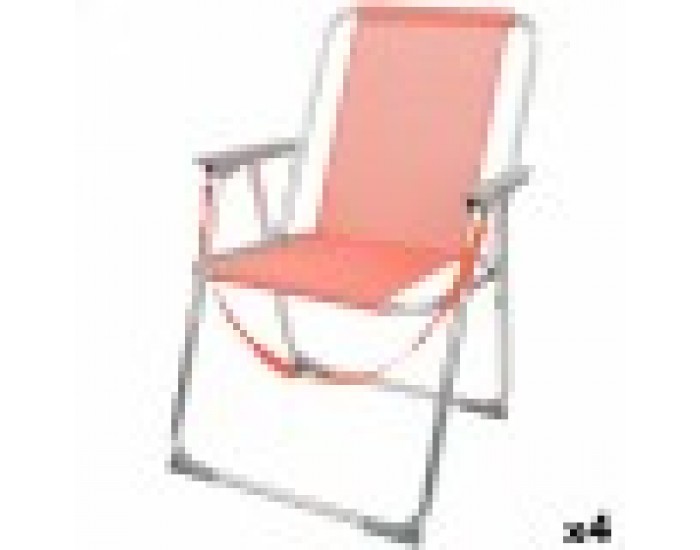 подплатен къмпинг стол Aktive Flamingo Корал 44 x 76 x 45 cm (4 броя)