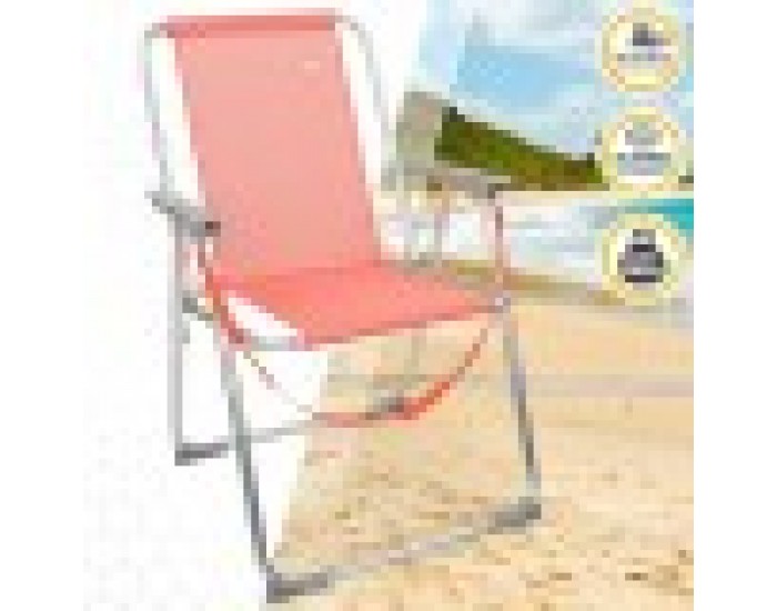 подплатен къмпинг стол Aktive Flamingo Корал 44 x 76 x 45 cm (4 броя)