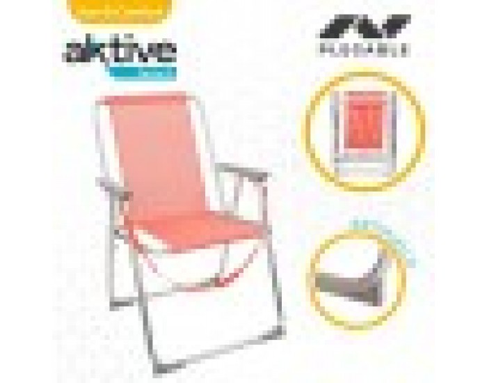 подплатен къмпинг стол Aktive Flamingo Корал 44 x 76 x 45 cm (4 броя)