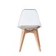 Трапезен стол DKD Home Decor Бежов Дървен Поликарбонат (54 x 47 x 81 cm)