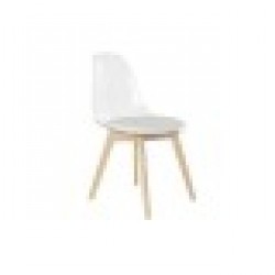 Трапезен стол DKD Home Decor, Естествен, Дървен, Прозрачен, Бял, Поликарбонат, 54 x 47 x 81 cm - Seturi mese și scaune