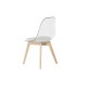 Трапезен стол DKD Home Decor, Естествен, Дървен, Прозрачен, Бял, Поликарбонат, 54 x 47 x 81 cm