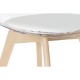 Трапезен стол DKD Home Decor, Естествен, Дървен, Прозрачен, Бял, Поликарбонат, 54 x 47 x 81 cm