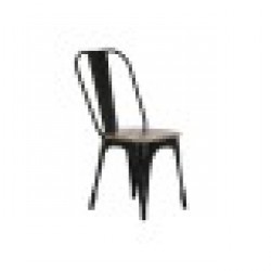 Трапезен стол Home ESPRIT Черен Тъмно сив Дървен Метал 48 x 55 x 92 cm - Home esprit
