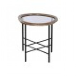 Маса за кафе Home ESPRIT Кафяв Черен Естествен Кристал Cмърч 61 x 50 x 53 cm - Seturi mese și scaune