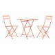Комплект от маса с 2 стола DKD Home Decor, Корал, Метал, 3 броя