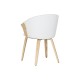 Трапезен стол Home ESPRIT Бял полиестер Дървен 60 x 57,5 x 79 cm