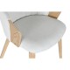 Трапезен стол Home ESPRIT Бял полиестер Дървен 60 x 57,5 x 79 cm