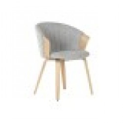 Трапезен стол Home ESPRIT Сив полиестер Дървен 60 x 57,5 x 79 cm - Home esprit