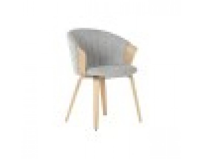 Трапезен стол Home ESPRIT Сив полиестер Дървен 60 x 57,5 x 79 cm