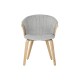 Трапезен стол Home ESPRIT Сив полиестер Дървен 60 x 57,5 x 79 cm
