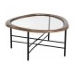 Маса за кафе Home ESPRIT Кафяв Черен Естествен Кристал Cмърч 76 x 81 x 38 cm - Seturi mese și scaune