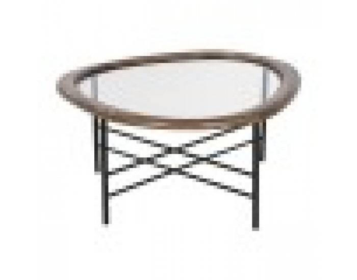 Маса за кафе Home ESPRIT Кафяв Черен Естествен Кристал Cмърч 76 x 81 x 38 cm